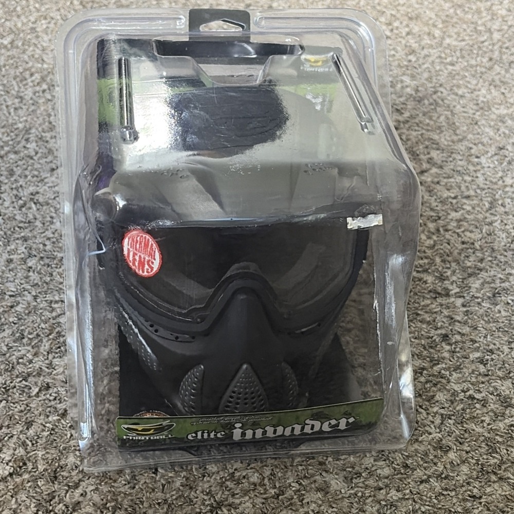 JT Paintball Elite Invader Goggle System Helmet Black New